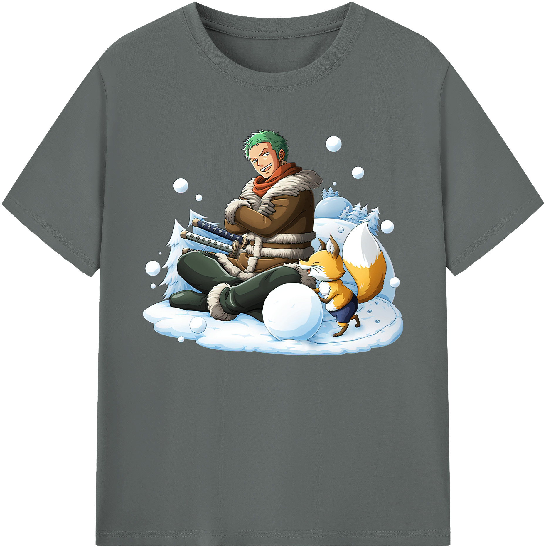 ワンピース ロロノア・ゾロ ONE PIECE Roronoa Zoro 綿100％ メンズ半袖Tシャツ｜肌触りやわらか＆通気性